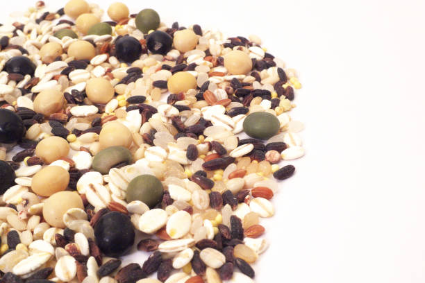 istock Cereals and beans on white background 1183359016