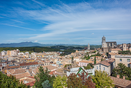 Aerial view of Arcidosso Tuscany Italy