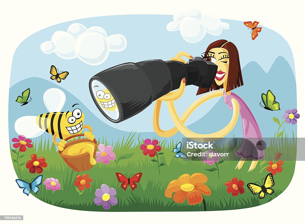 Wanna Bee on the photography  Adult stock vector