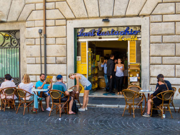 Sant'Eustachio coffee, Rome, Italy stock photo