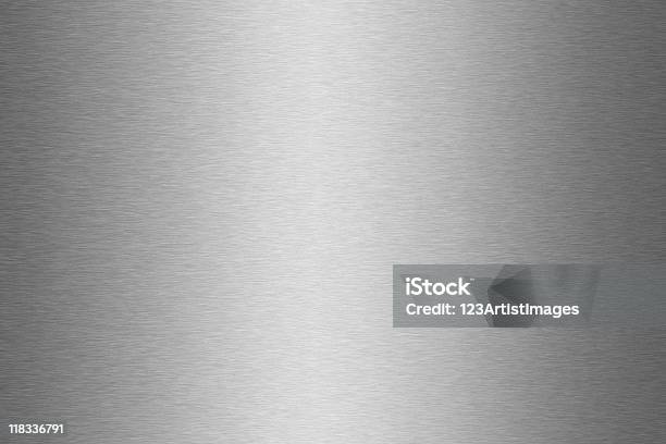 Shiny Gray Metal Textured Background Surface Stock Photo - Download Image Now - Textured, Textured Effect, Brushing