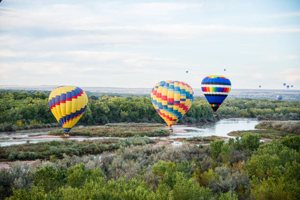 istock Hot Air Balloons on the River 1183376480