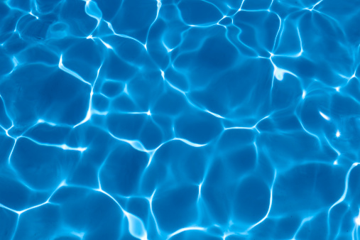 water surface in vibrant blue