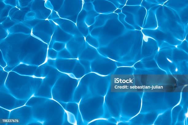 Water Surface In Vibrant Blue Stock Photo - Download Image Now - Water, Swimming Pool, Backgrounds