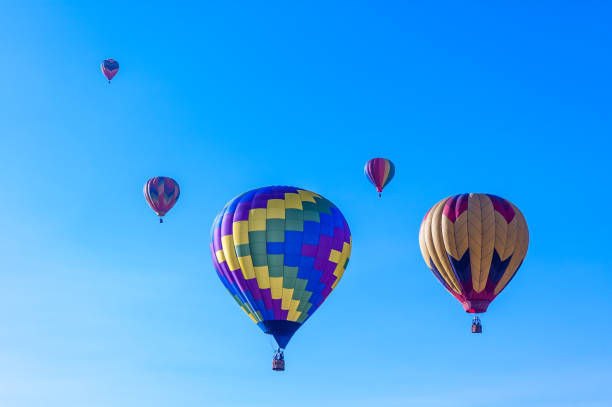 Five Hot Air Balloons stock photo