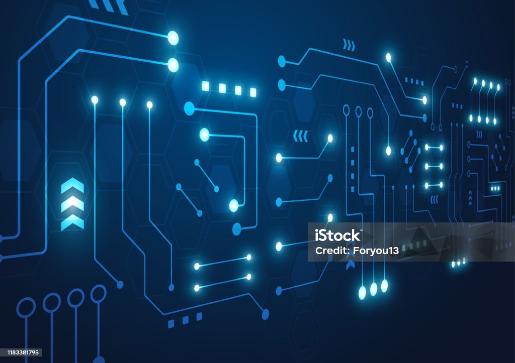 High Technology Graphics High Tech Technology Geometric Stock Illustration - Download Image Now ...