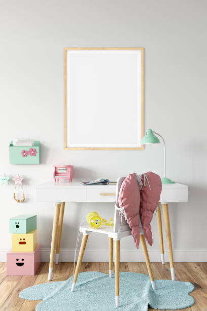 istock Frame & Poster mock up in living room. Scandinavian interior. 3d rendering, 3d illustration 1183382784