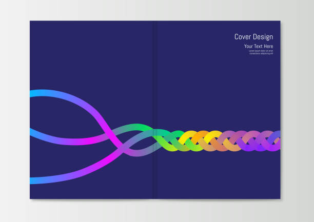 추상 보고서 표지 디자인 템플릿 - braids stock illustrations