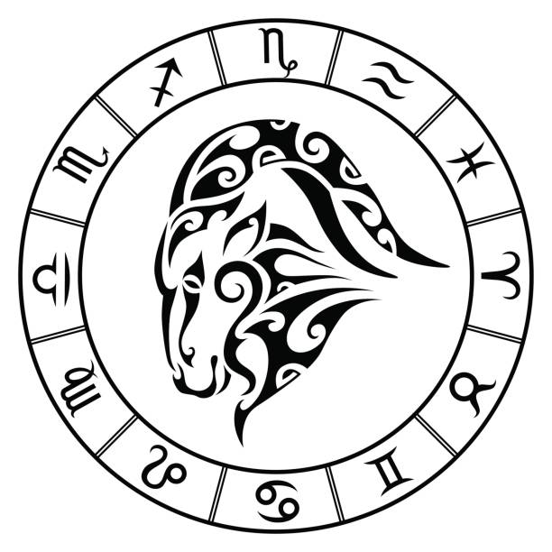 Capricorn Tattoo Maori Tribal Style Horoscope Astrological Zodiac Sign  Stock Illustration - Download Image Now - iStock