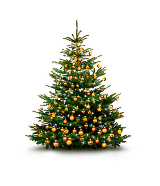 istock Shiny Decorated Christmas Tree with Christmas Baubles 1183400133