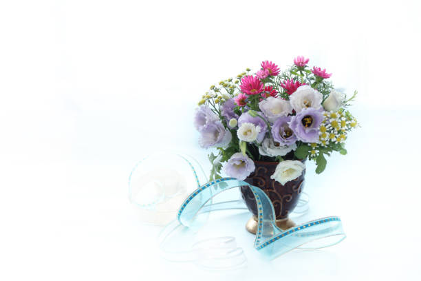 istock flower arrangement of china aster and Eustoma 1183400413