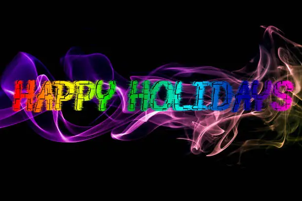 Photo of Happy Holidays Abstract Smoke Background