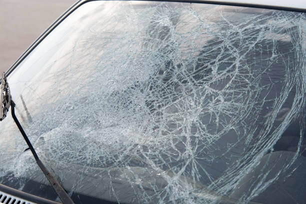istock car after an accident, after a pedestrian hit 1183404432