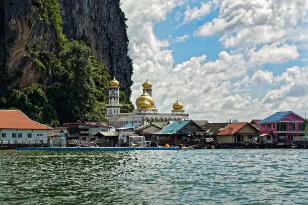 Thailand - Ao Phang-nga  National Park, consists of an area of the Andaman Sea studded with numerous limestone tower karst islands, best known is Khao Phing Kan, called "James Bond Island".