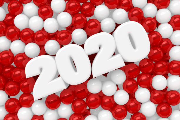 istock 2020 with Spheres, New year and Christmas Concept 1183419579