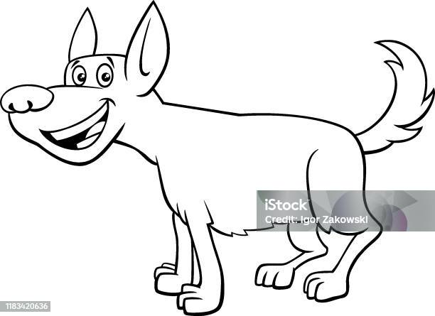 Ilustración de Libro De Color Personaje Animal Perro De Dibujos Animados y  más Vectores Libres de Derechos de Almohadillas - Pata de animal - iStock
