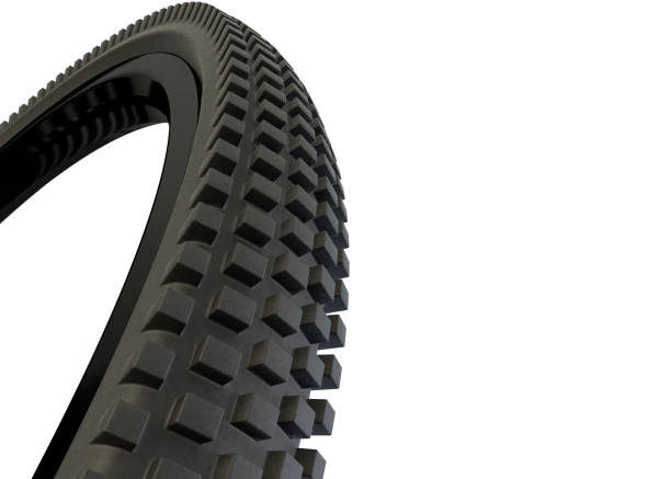 istock Rubber bicycle tyre on white isolated background 1183423268