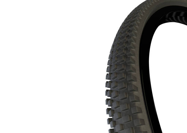 istock Rubber bicycle tyre on white isolated background. There is free space for your design 1183423843