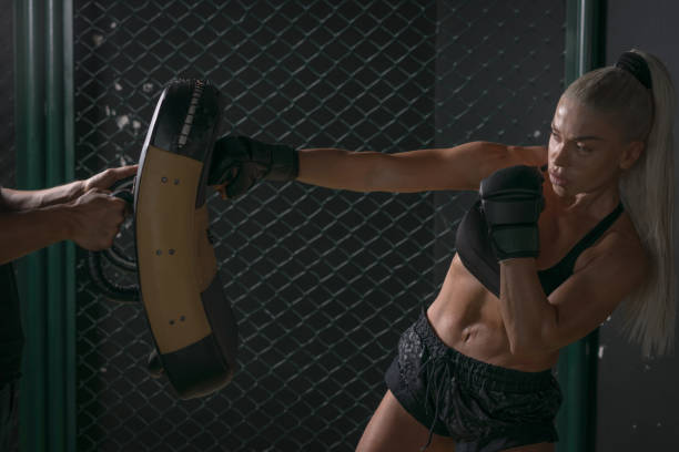 istock Boxing her way to a ripper body 1183424089