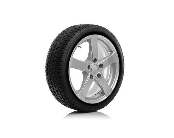 istock The car wheel is isolated against a white background. 1183424366