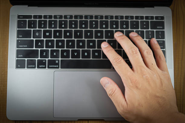 istock Keyboard image of stylish laptop 1183426164