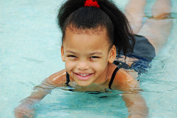 istock Little girl in pool 118343645