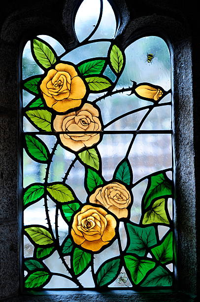 istock Stained glass,St.Brelade,Jersey. 118343779