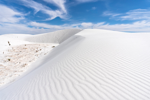 Ripples in a sand dune at White Sands National Monument, New Mexico, USA