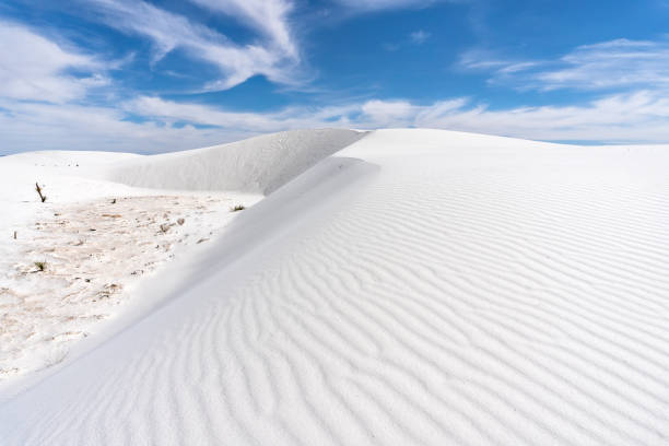 wydma piaskowa w: white sands national monument - desert new mexico sand white sands national monument zdjęcia i obrazy z banku zdjęć