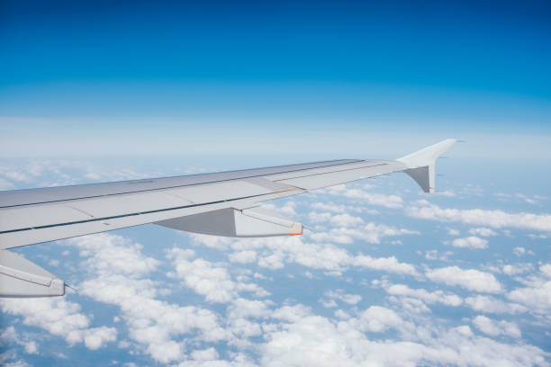 istock Wing of the airplane 1183441515