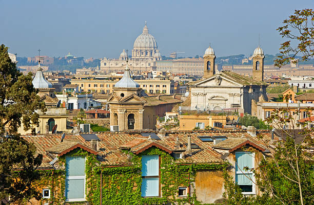 istock Rooftop view of Rome from a high window 118344294