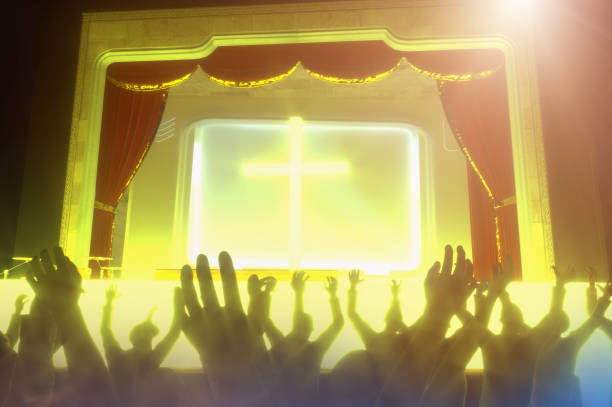 istock Christmas concept worship and praise God 3D render 1183443263