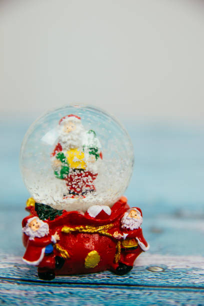 istock Xmas Ornaments on Blue Wooden Table 1183454540