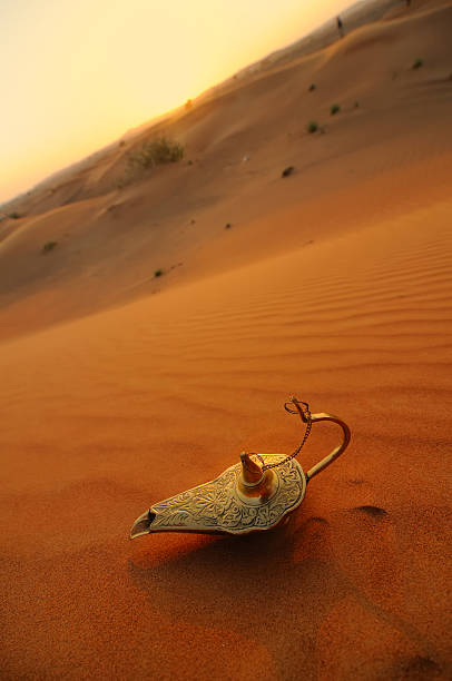 istock Oil lamp placed on the sand dunes 118346233