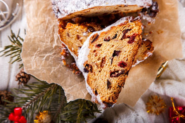 istock Dresdnen Stollen Christmas Fruit cake 1183464176