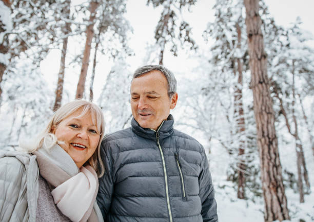istock Mature Couple in Winter Park 1183472286