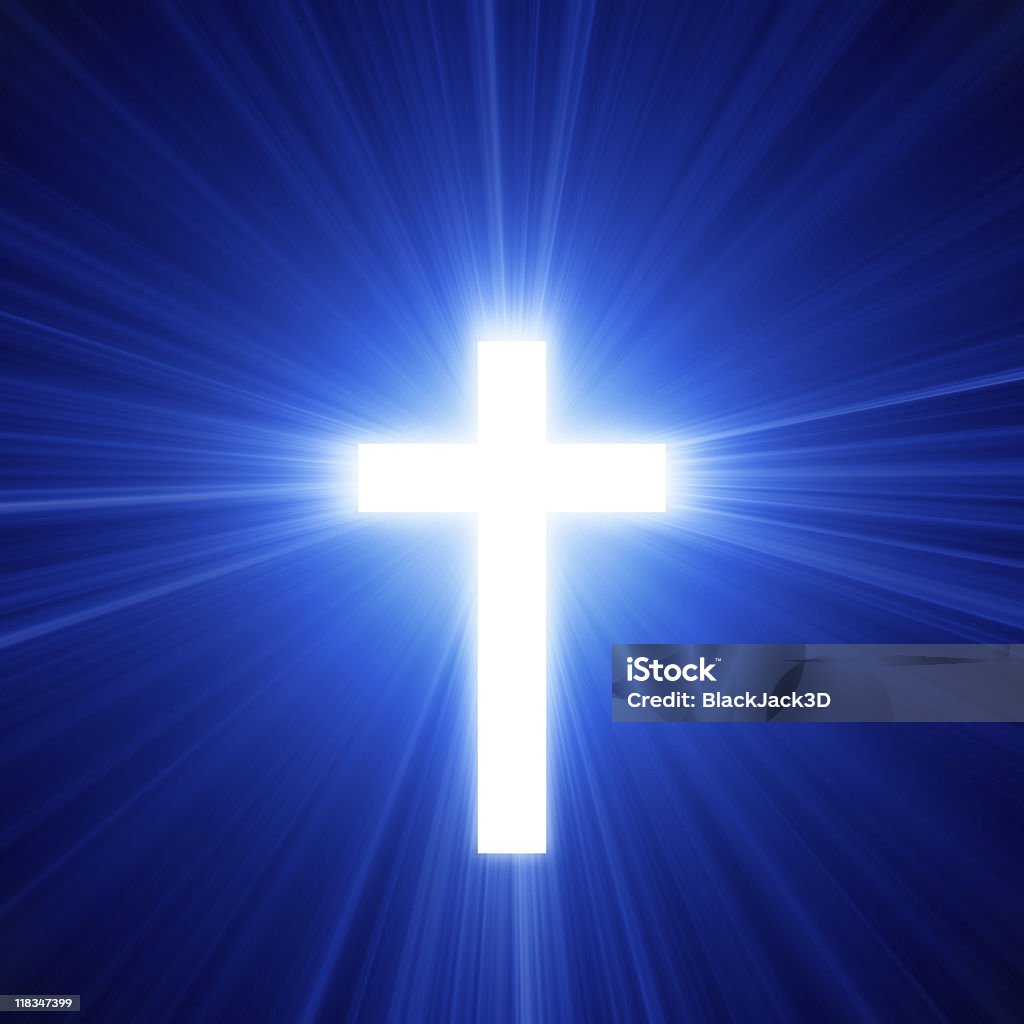 Luz do Cross - Foto de stock de Cruz - Forma royalty-free