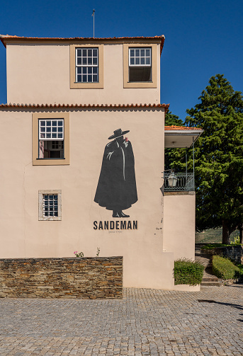 Pinhao, Portugal - 13 August 2019: Quinta do Seixo owned by Sandeman offers port wine tasting tours in their vineyard on Duoro Valley