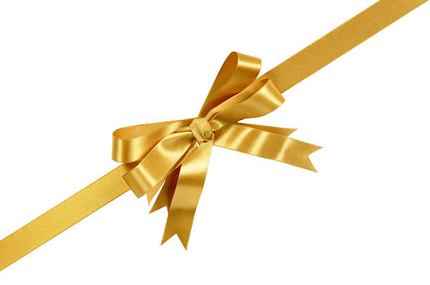 istock Gold ribbon with curly tails 118348225