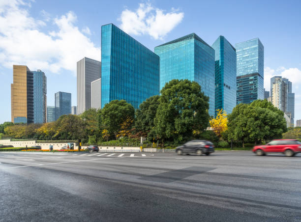 istock city empty traffic road with cityscape in background 1183483895