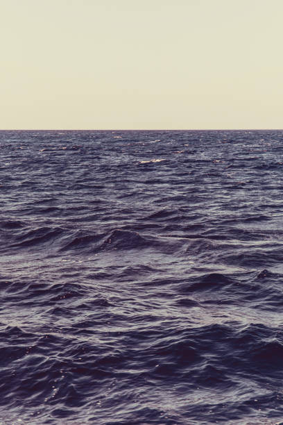 istock Dark blue sea surface with waves and horizon 1183483940