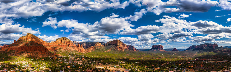 Sedona Arizona Panorama overlooking Red Rock State Park