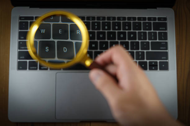 istock Keyboard image of stylish laptop 1183497437