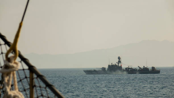 istock Bodrum, Turkey-June 2019 : Turkish warship in the Harbor . 1183499401