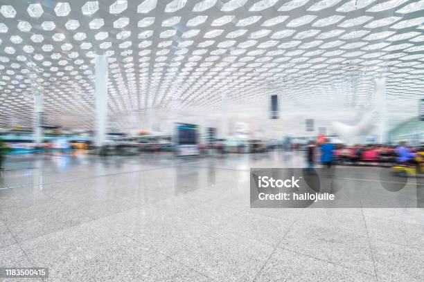 Interiors Of Shenzhen Baoan International Airport Stock Photo - Download Image Now - Abstract, Adult, Adults Only