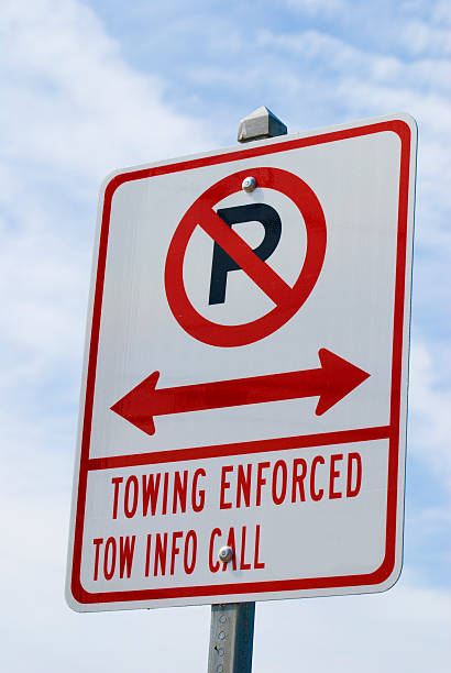 istock No parking - road sign 118350169