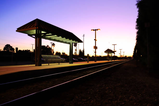 istock Sunset at Moorpark Station Platform 1183503171