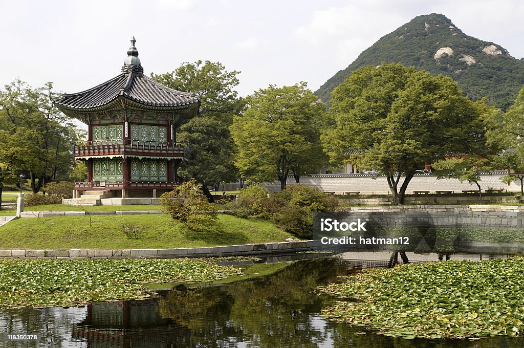 Koreański Pałac pagoda - Zbiór zdjęć royalty-free (Architektura)