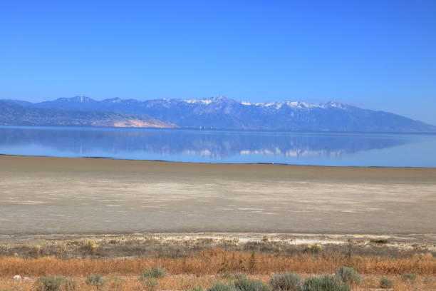 istock Snowcapped Wasatch Mountains reflected on the Great Salt Lake, Utah 1183507324
