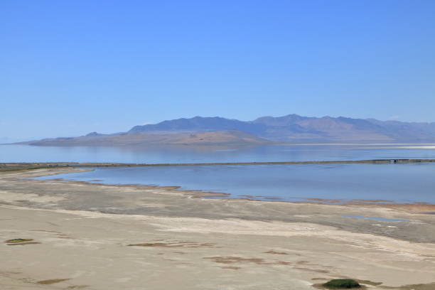 istock Reflections of Silver Island Mountains, Antelope Island, Utah 1183508253